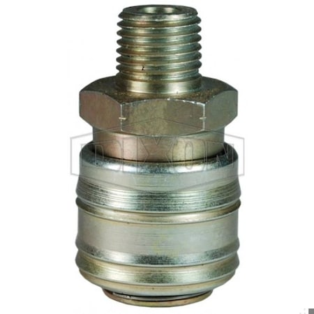 Dixon M Series ARO Quick Disconnect Pneumatic Coupler, 3/8 in Nominal, Quick Disconnect Coupler x FNPT, 30 3MM3-PL